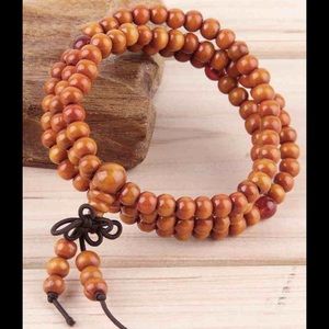 BROWN 108 Count  MEDITATION BEAD BRACELET NEW